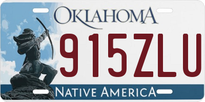 OK license plate 915ZLU