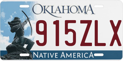 OK license plate 915ZLX