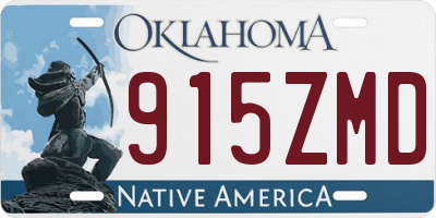 OK license plate 915ZMD