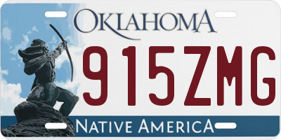 OK license plate 915ZMG