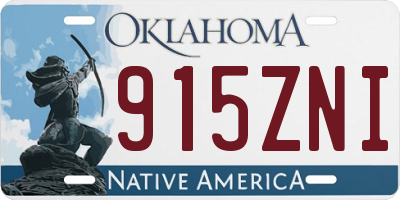OK license plate 915ZNI