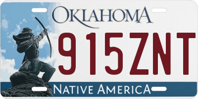 OK license plate 915ZNT