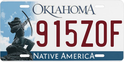 OK license plate 915ZOF