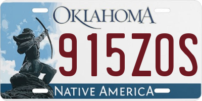 OK license plate 915ZOS