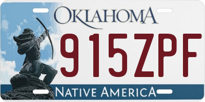 OK license plate 915ZPF