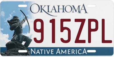 OK license plate 915ZPL