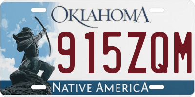 OK license plate 915ZQM