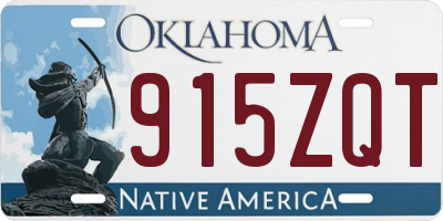 OK license plate 915ZQT