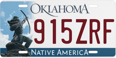 OK license plate 915ZRF
