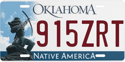 OK license plate 915ZRT