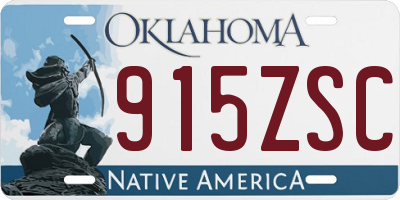 OK license plate 915ZSC