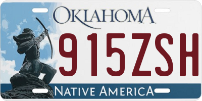 OK license plate 915ZSH