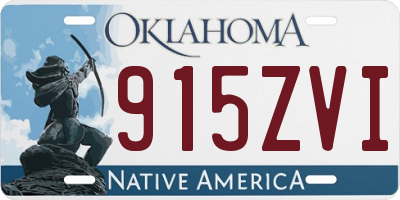 OK license plate 915ZVI