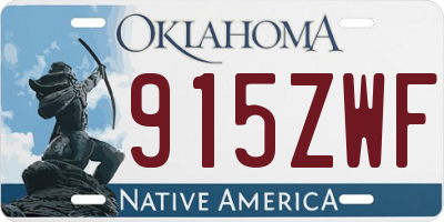 OK license plate 915ZWF