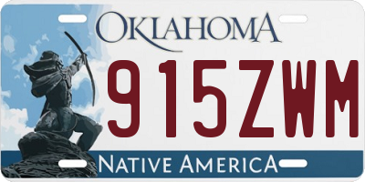 OK license plate 915ZWM