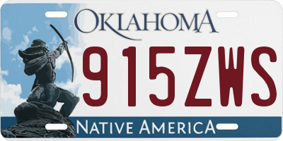 OK license plate 915ZWS