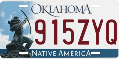 OK license plate 915ZYQ