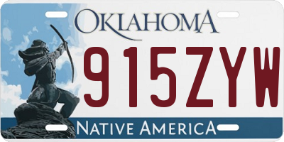 OK license plate 915ZYW