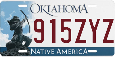 OK license plate 915ZYZ