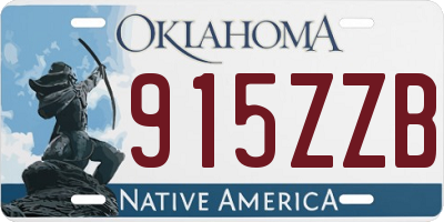 OK license plate 915ZZB