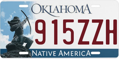 OK license plate 915ZZH