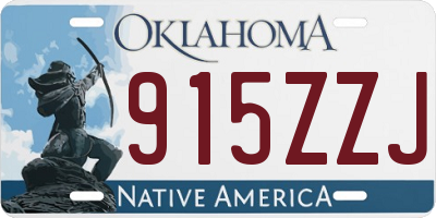 OK license plate 915ZZJ