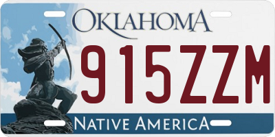 OK license plate 915ZZM
