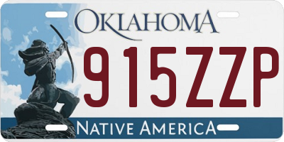 OK license plate 915ZZP