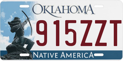 OK license plate 915ZZT
