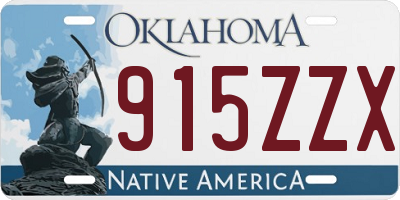 OK license plate 915ZZX