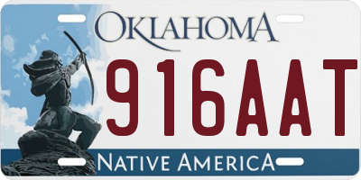OK license plate 916AAT