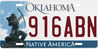 OK license plate 916ABN