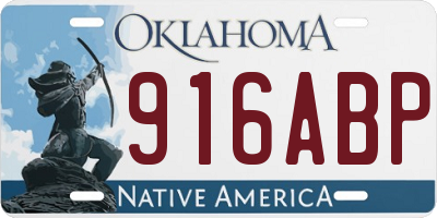 OK license plate 916ABP