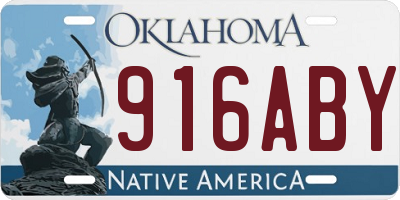 OK license plate 916ABY