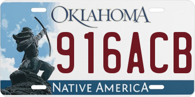 OK license plate 916ACB