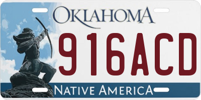OK license plate 916ACD