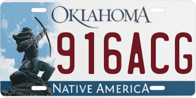 OK license plate 916ACG