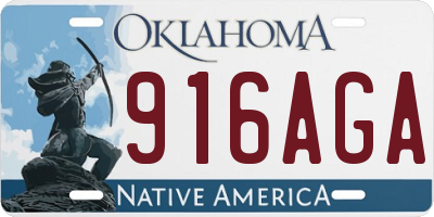 OK license plate 916AGA
