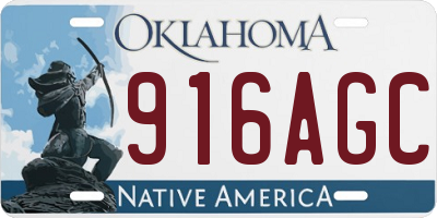 OK license plate 916AGC