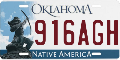 OK license plate 916AGH