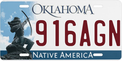 OK license plate 916AGN