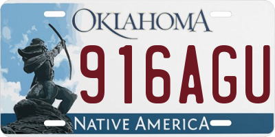 OK license plate 916AGU