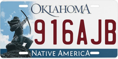 OK license plate 916AJB