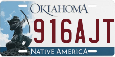 OK license plate 916AJT