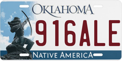 OK license plate 916ALE