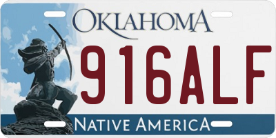OK license plate 916ALF