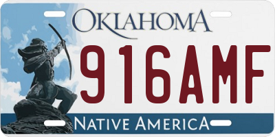 OK license plate 916AMF