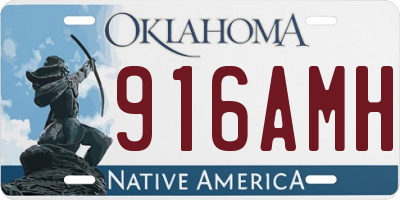 OK license plate 916AMH