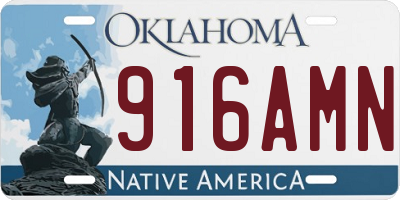 OK license plate 916AMN