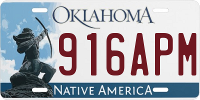 OK license plate 916APM